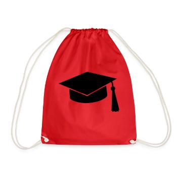graduation hat - Sac de sport léger - rouge - Devant
