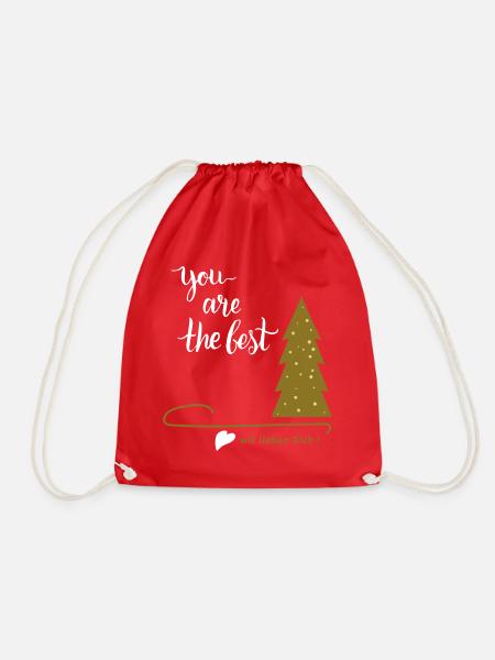 Weihnachten you are the best - Turnbeutel - Rot
