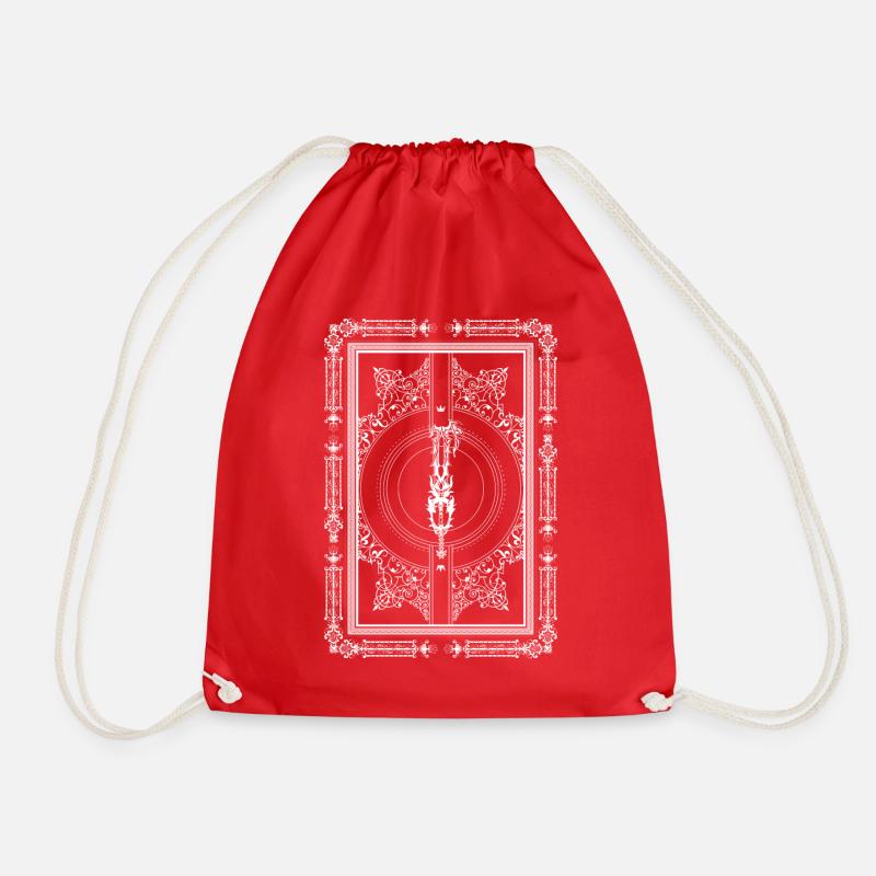 Darkness - Kingdom Hearts - White - Drawstring Bag - red
