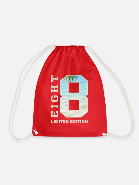 8. Geburtstag Geschenkidee Acht - Turnbeutel - Rot