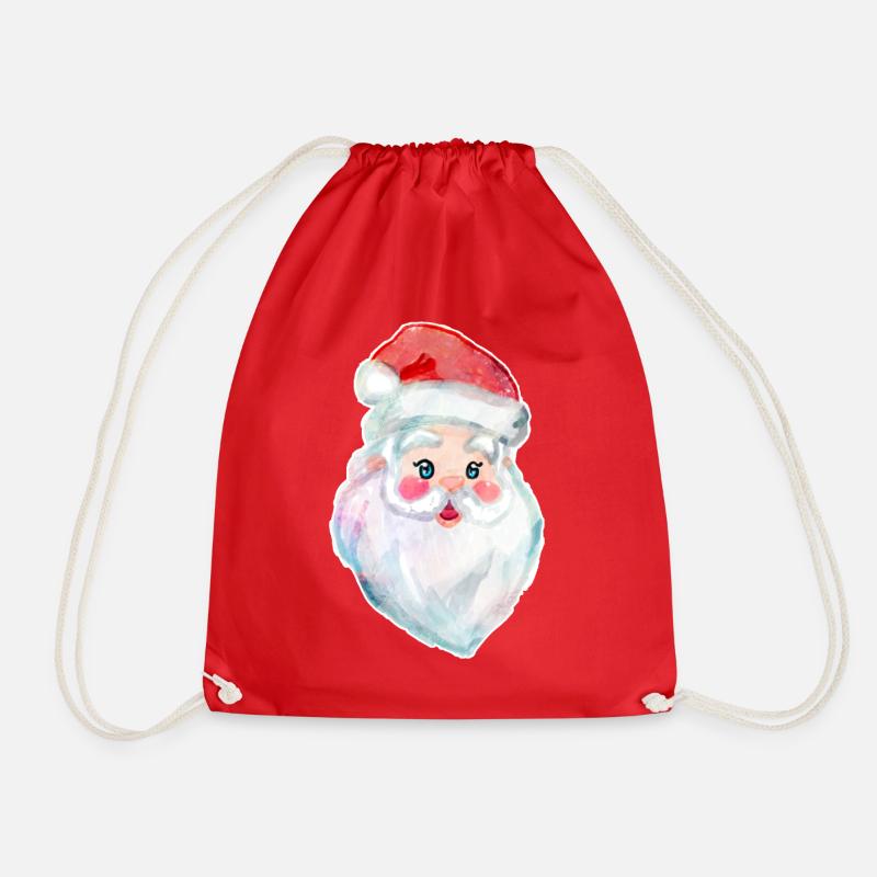 Kawaii Weihnachtsmann - Turnbeutel - Rot
