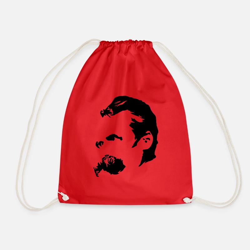Nietzsche - Drawstring Bag - red
