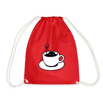 Diable du café - Sac de sport léger - rouge - Devant