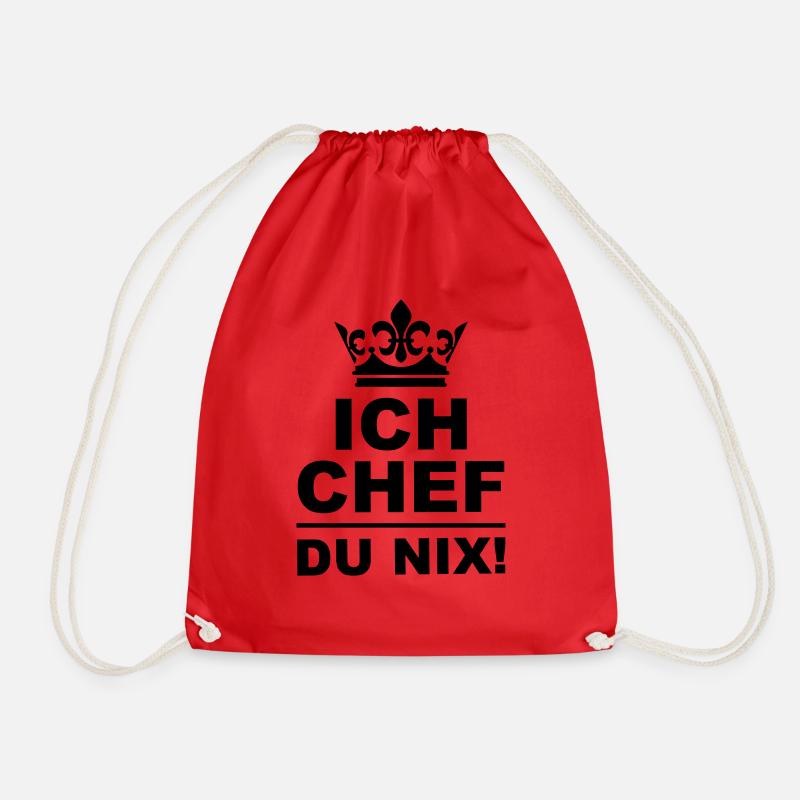 Ich Chef Du nix Krone - Turnbeutel - Rot