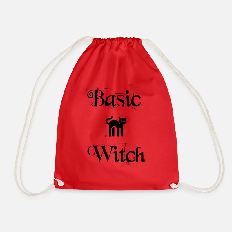 Basic Witch - Drawstring Bag - red