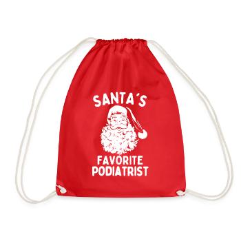 Le père Noël préféré du podiatre dit Noël amusant - Sac de sport léger - rouge - Devant