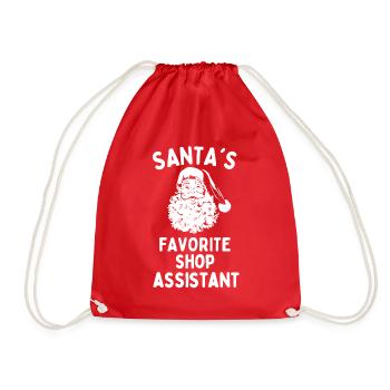 Les pères Noël préférés de votre vendeur disent Noël drôle - Sac de sport léger - rouge - Devant