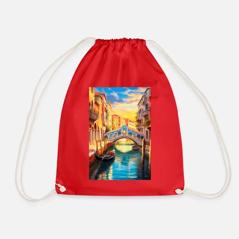 Venedig-Plakat - Turnbeutel - Rot