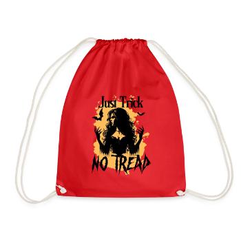 Just Trick no Tread - Drawstring Bag - red - Front