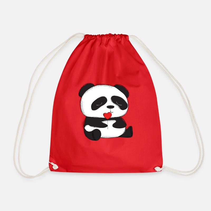 Panda - Turnbeutel - Rot