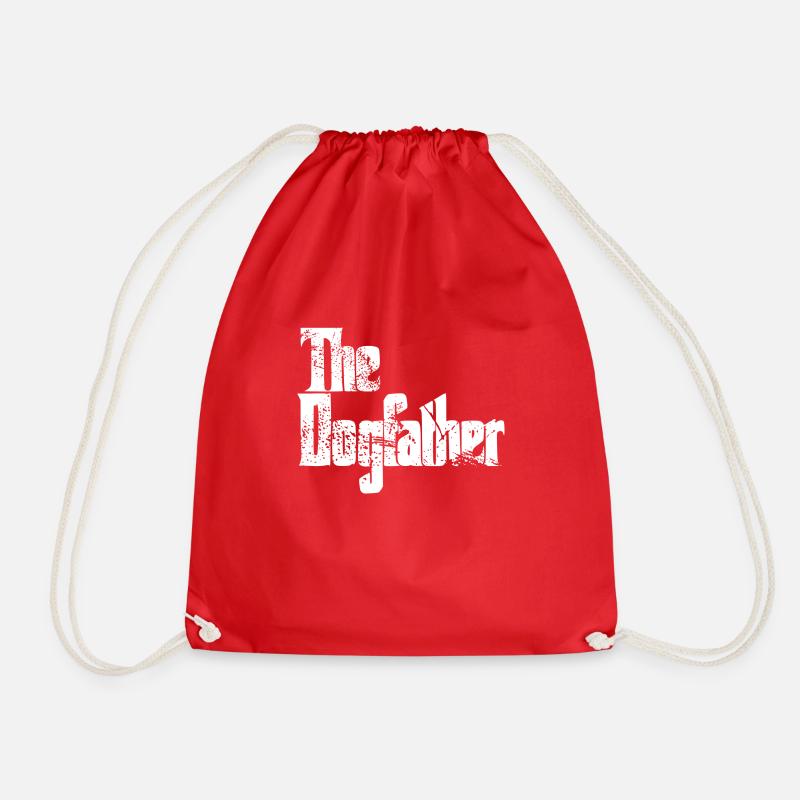 The Dogfather Grunge - Drawstring Bag - red