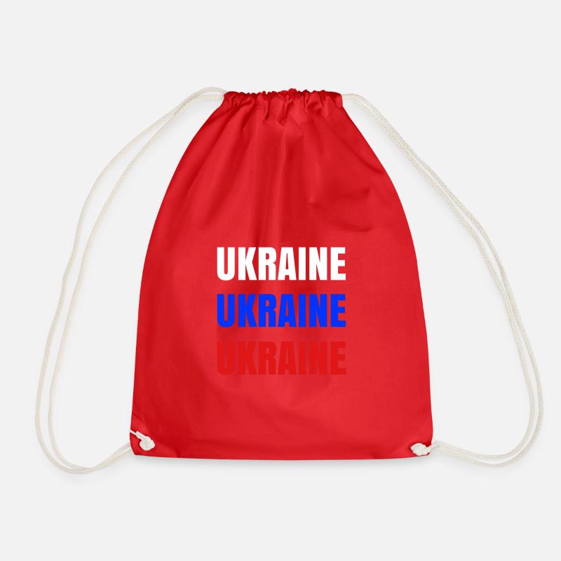 Ukraine Russian Flag - Turnbeutel - Rot
