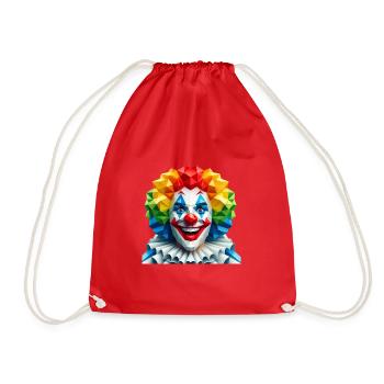 Déguisement de Clown Effrayant Polygone - Sac de sport léger - rouge - Devant