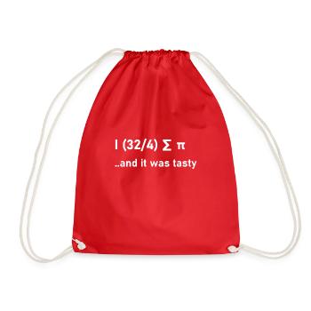 Math Funny Joke Gift Gift Idea Nerdy - Drawstring Bag - red - Front