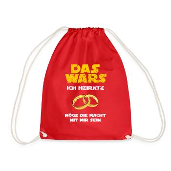 Bachelor - Drawstring Bag - red - Front