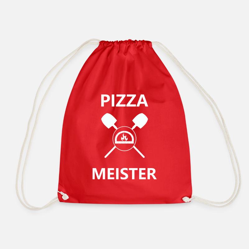 Pizza, Pizzaria, Italien - Turnbeutel - Rot