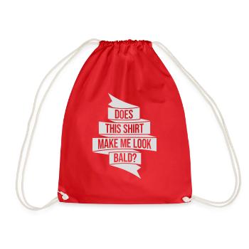 look soon shirt quote - Drawstring Bag - red - Front