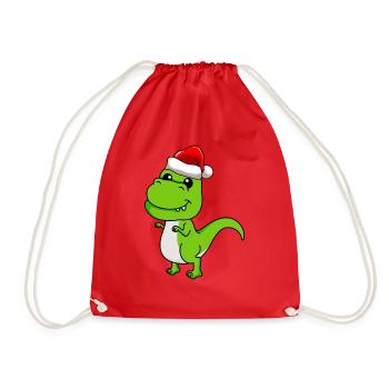 Dinosaure T-Rex Noël - Sac de sport léger - rouge - Devant