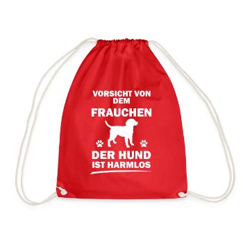 Dog Hund - Turnbeutel - Rot - Vorne