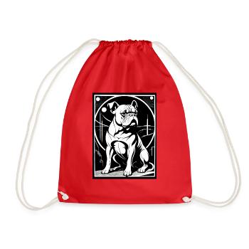 Bouledogue anglais - Sac de sport léger - rouge - Devant