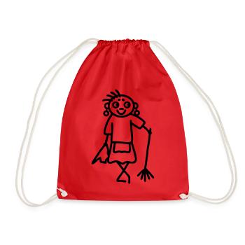 Cleaning lady - Drawstring Bag - red - Front