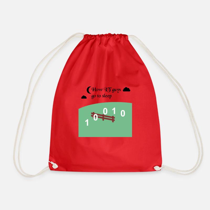 computer scientist - Drawstring Bag - red