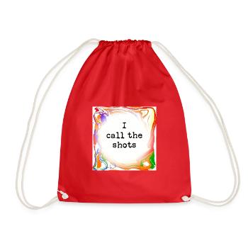 I call the shots - Drawstring Bag - red - Front