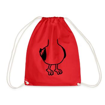 Costume seagull without head - Drawstring Bag - red - Front