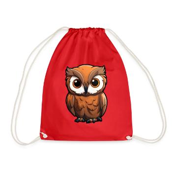 Bébé Hibou - Sac de sport léger - rouge - Devant