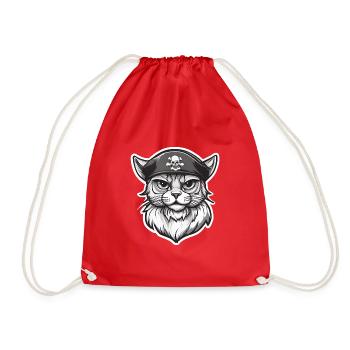 CHAT PIRATE 1 - Sac de sport léger - rouge - Devant