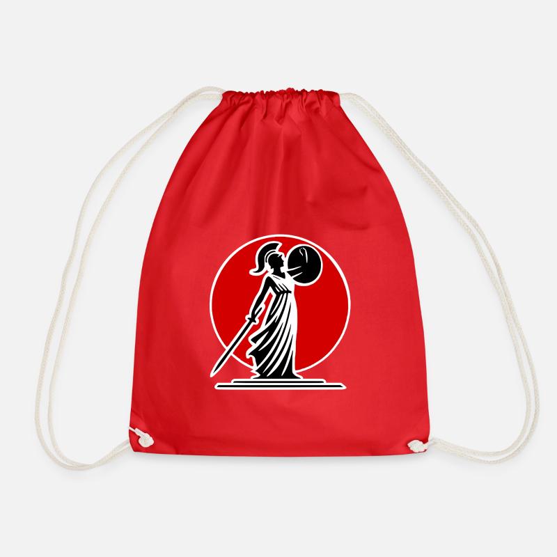 Silhouette Red Sun - Drawstring Bag - red