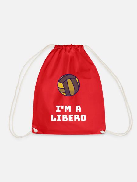 Volleyball Libero Geschenkidee - Turnbeutel - Rot