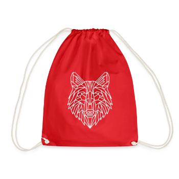Ligne géométrique Wolf - Sac de sport léger - rouge - Devant