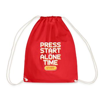 Introverted Gamer Declarer Calm - Drawstring Bag - red - Front