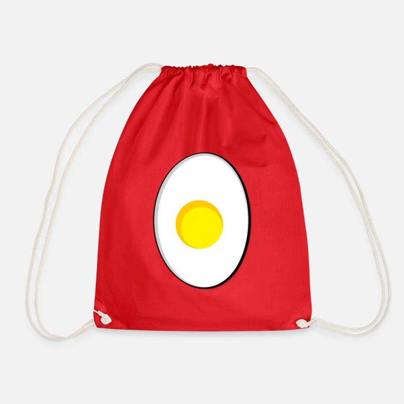 The egg - Drawstring Bag - red
