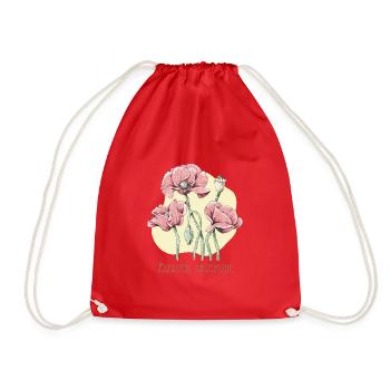 Dessin botanique de sable de coquelicot - Sac de sport léger - rouge - Devant