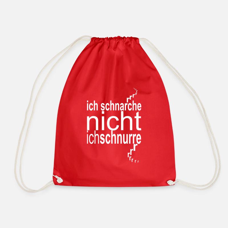 ichSchnarcheNichtw - Turnbeutel - Rot