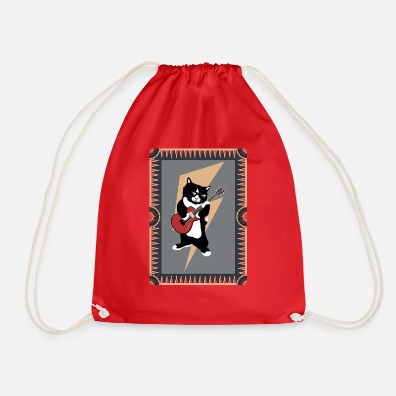Chat Rock N Roll - Sac de sport léger - rouge
