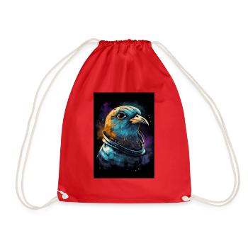 Quail Astronaut - Turnbeutel - Rot - Vorne