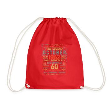 Octobre 1962 - Cadeau du 60e anniversaire. Légende. - Sac de sport léger - rouge - Devant