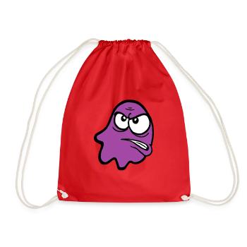 Knurri in purple - Drawstring Bag - red - Front