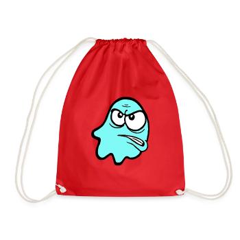 Knurri in turquoise - Drawstring Bag - red - Front