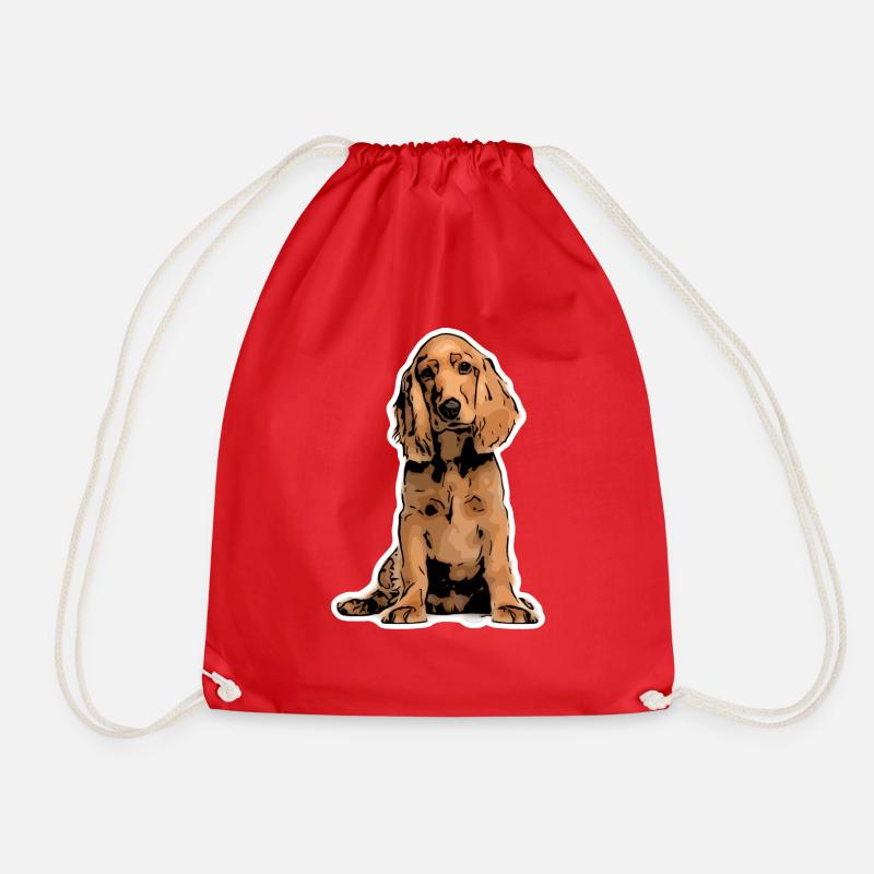 Cocker Spaniel Haustier Design - Turnbeutel - Rot
