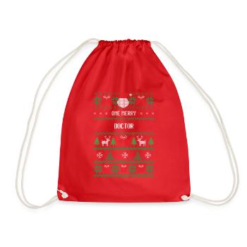 One Merry Doctor - Drawstring Bag - red - Front