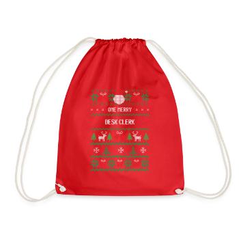 Un joyeux employé de bureau - Sac de sport léger - rouge - Devant