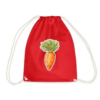 Carrot or carrot - Drawstring Bag - red - Front