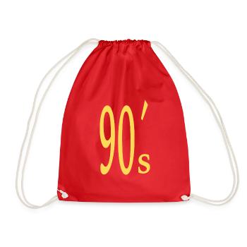 90s Gift 90 ́s Retro - Drawstring Bag - red - Front