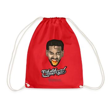 Chili T-Shirt Chilihead - Drawstring Bag - red - Front