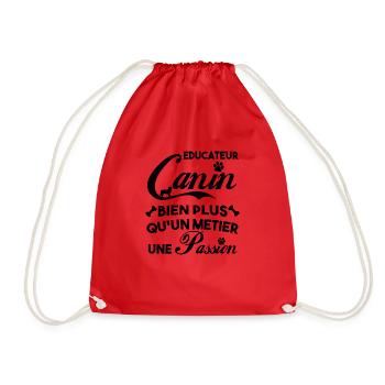 Educateur canin bien plus qu'un métier,une passion - Sac de sport léger - rouge - Devant