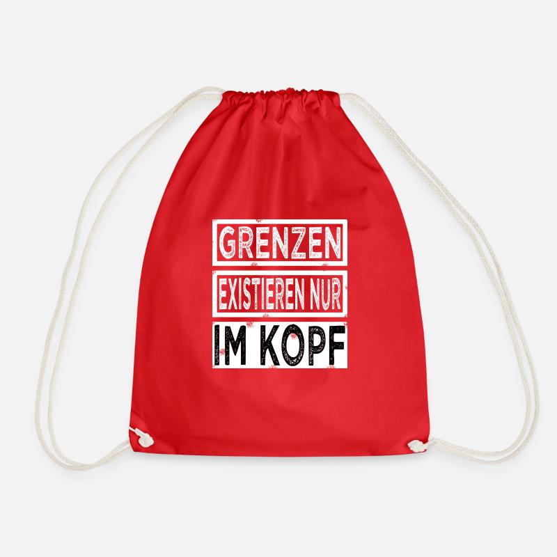 geburtstagsgeschenk sport cool gym work out - Turnbeutel - Rot